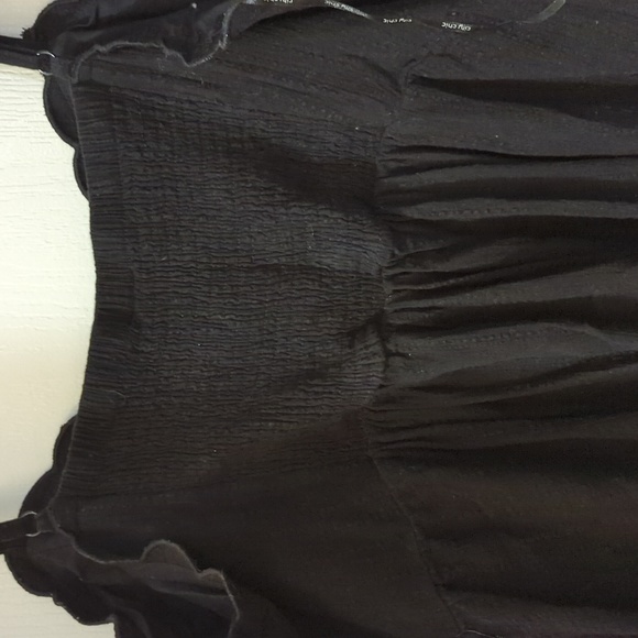 City Chic Scalloped Edge Black Midi Sundress - Picture 4 of 5